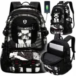 Noorte seljakott URBAN, must, 30 l, veekindel
