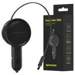 Autolaadija USB-C PD kaabliga, 30W, QC 3.0, PPS