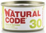 Natural Code 30 m&auml;rg kassitoit kanaga ja kalkunilihaga, 85 g