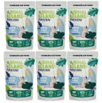 Animal Island m&auml;rg kassitoit valge kalaga 6 x 85g, MONO, teraviljavaba