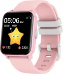 Laste nutikas kell 1,4" IP68, roosa, pulsij&auml;lgimise, sammulugeja, une ja &auml;ratusfunktsioonidega