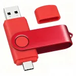 USB m&auml;lupulk 512GB, USB-A ja Type-C, kahe &uuml;hendusega, punane