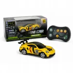 Puldiga juhitav mini sportauto 1:64, kollane, metallist