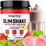 ProActive Slim Shake 500g valgukontsentraat koos kollageeniga, maasika maitsega