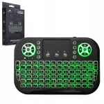 Juhtmevaba mini klaviatuur puutejuhtimispuldiga, RGB LED valgustus, SMART TV