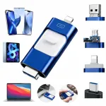 USB m&auml;lupulk 128 GB, 4-&uuml;hes, Lightning, USB-C, iPhone, Android, PC, Mac