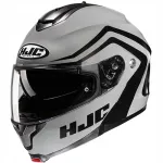 Motorratturi kiiver HJC C91N Nepos, hall/must, l&auml;ikiv, M suurus