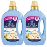 Vedelpestav pesuain Aleppo seebiga Felce Azzurra, 2 x 1,595 l, 32 pesukorda