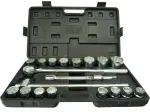 12-kantsete padrunv&otilde;tmete komplekt 3/4, 21 tk, 19-50 mm