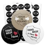 K&auml;sitsi valmistatud kleepsud, 5 cm, 48 tk, valmistatud Poolas