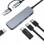 INF USB jagaja USB-C, USB-A, 1 USB 3.0 ja 3 USB 2.0 portidega