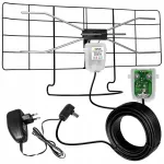 DVB-T2 tuba telerantenni VAYOX, tugev signaal, MUX8 4K