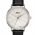 Meeste kell BŁONIE ZODIAK ZEBRA valge sihverplaadiga nahkrihm 42 mm