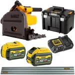 Akuga lauasaag DEWALT DCS520T2R, 2x6,0Ah, koos juhikuga