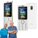 Mobiiltelefon eakatele Mobiola MB2400, 2G, TYPE-C, valge, 1200 mAh aku