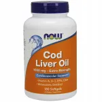 Toidulisand NOW Cod Liver Oil 1000mg 180 kapslit