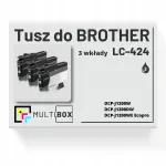Brother LC424BK mustad tindikassetid, 3 tk, sobivad DCP-J1200DW / DCP-J1200W / DCP-J1200WE