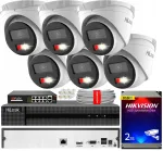 J&auml;relevalve kaamerate komplekt 4MPX IP 6 tk koos HIKVISION 2TB kettaga