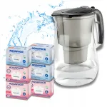 Veefiltri kann Aquaphor Onyx 4,2 l, 6 vahetatava filtriga (3 Mg+3), must