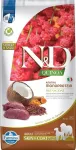 FARMINA N&D Quinoa Adult Medium & Maxi koeratoit hirveliha ja kookosaga, 7 kg