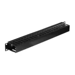 Kaabliorganisaator RACK 19'' 1U, Netrack, kaanega, must