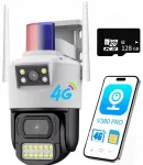 4G 4MP v&auml;listingi kaamera SIM-kaardiga, Full HD, kaks objektiivi, rakendusega juhtimine