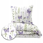 Voodipesukomplekt 160x200, paks, valgete liblikatega, 004Nfi