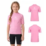 Laste T-s&auml;rk AQUASTIC Rimos UV 50+ UPF roosa 141-150 kiiresti kuivav
