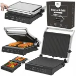 Kontaktgrill Olvy PRO 2000W, 180&deg;, LCD-ekraan