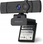 WINSAFE 4K veebikaamera automaatse fookuse ja AI mikrofoniga