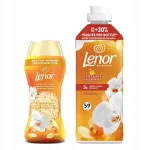 Loputusvedelik Lenor Orchid&Vanilla, 1,25 l, 59 pesukorda + l&otilde;hnapulgad 195 g