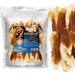 Kuivatatud kanamaitsestatud maiused koertele j&auml;nese k&otilde;rvadega UniQ Pets, 500 g