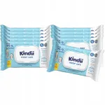 Niisked salvr&auml;tikud Kindii Water Care lastele, 99,9% vett, 10x60 tk