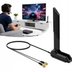 WiFi antenn 6E, 2.4/5/6 GHz, 9 dBi, RP-SMA, 2 m pikendusjuhe, magnetkinnitusega