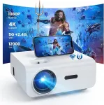 LED projektor Hopvision F2 1080P, 4K, 5G+2,4G WIFI, Bluetooth, digitaalne suum