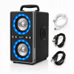 Juhtmevaba karaokek&otilde;lar ODIOMX DF-01, 200 W, LED, TWS, bass, kitarr, mikrofon