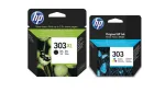 HP 303XL must ja HP 303 v&auml;rviline tindikassettide komplekt