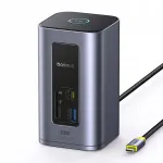 12-in-1 HUB dokipunkt USB-C, USB-A, HDMI, RJ45, SD, microSD, 4K 60Hz, PD, 10Gb/s