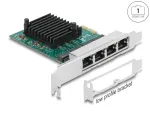 Delock 89025 PCIe x1 v&otilde;rgukaart 4x RJ45 pordiga, Gigabit LAN, RTL8111F