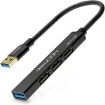 USB jaotur deleyCON, 4 pesa (1x USB 3.0, 3x USB 2.0), 0,15 m