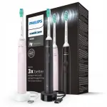 Elektriliste hambaharjade komplekt PHILIPS Sonicare, must ja roosa, 2 laadijat