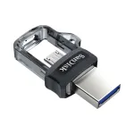 SanDisk Ultra DualDrive 64 GB microUSB ja USB 3.0 m&auml;lupulk, hall