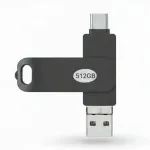 USB m&auml;lupulk 512GB, 4 &uuml;hendust: USB 3.0, iOS, Type-C, MicroUSB, OTG