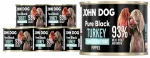 John Dog Pure Black koerte konservid kalkunilihaga kutsikatele, 6 x 200 g