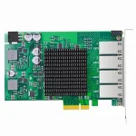 V&otilde;rgukaart Intel I350, 4 PoE+ Gigabit LAN porti, sobib kodusele valvele