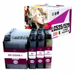 BROTHER LC525/LC529XLBK tindikassetide komplekt, 4 tk, sobib DCP-J100/J105/J200 printeritele