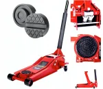 Madal h&uuml;drauliline kraana FROG 4T, 2 silindrit, 2XPower, kummist libisemiskindlad padjad, vulkaniseeritud