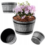 Plastikust &uuml;mmargune 30 cm lillepott aiapeenrale
