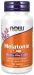 Toidulisand Now Foods Melatonin 1mg koos B3 ja B6-ga, 100 tabletti