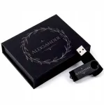 1 GB USB-m&auml;lupulk graveeringuga, must magnetkarp